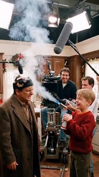 Кадр со съемок фильма «Один дома»