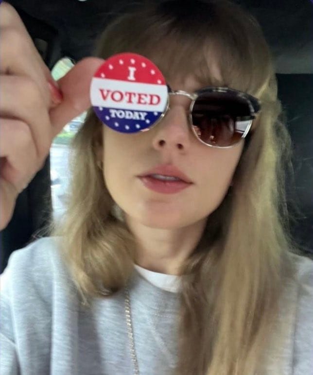 Пост Тейлор Свифт в Instagram* о голосовании