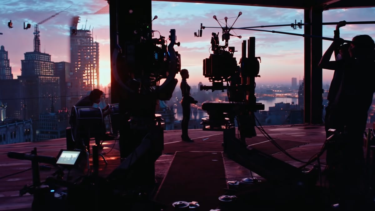 Кадр со съёмок фильма «Бэтмен»