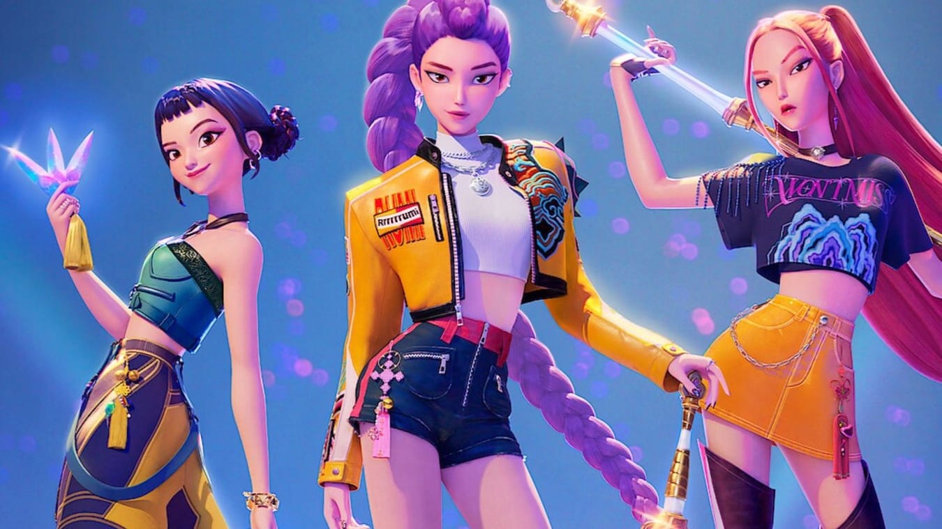 Кадр из анимационного фильма «Кей-поп-охотницы на демонов»