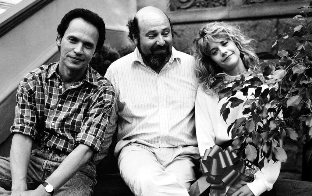 Роб Райнер с актерами Билли Кристалом и Мег Райан